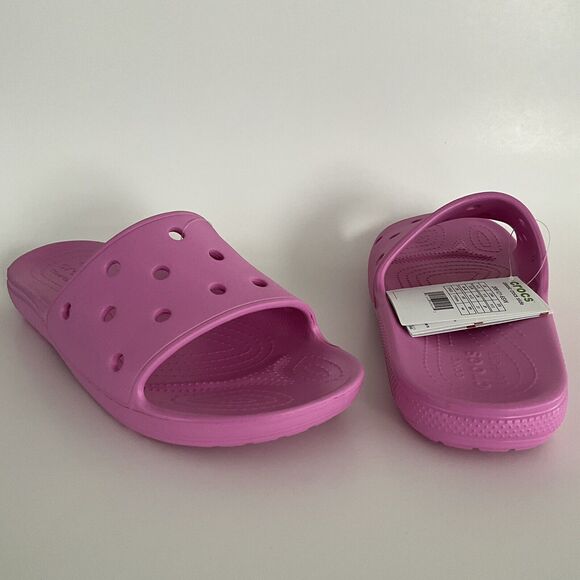Crocs Sandals Men 13 Pink Open-toe Perforated Slides - Picture 3 of 12